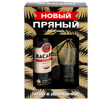 Напиток спиртной BACARDI Spiced, 40%, п/у + стакан, 0.7л, Италия, 0.7 L