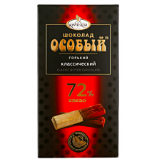 Шоколад горький Ф.КРУПСКОЙ Особый порционный 72% какао, 88г, Россия, 88 г