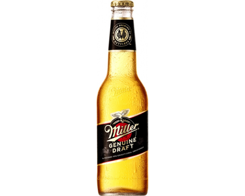 Напиток пивной MILLER Genuine Draft пастеризованный, 4,7%, 0.47л, Россия, 0.47 L