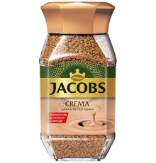 Кофе растворимый JACOBS Crema натуральный сублимированный, ст/б, 95г, Россия, 95 г