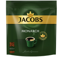 Кофе растворимый JACOBS Monarch натуральный сублимированный, 500г, Россия, 500 г