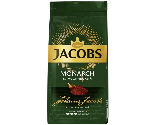 Кофе молотый JACOBS Monarch натуральный жареный, 230г, Россия, 230 г