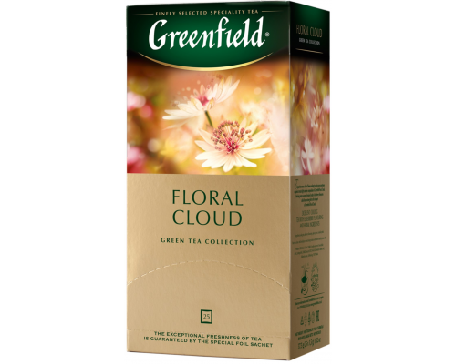 Чай зеленый GREENFIELD Floral Cloud Оолонг с ароматом бузины байховый, 25пак, Россия, 25 пак