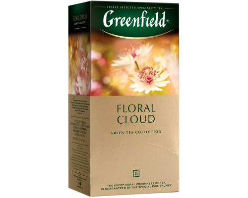 Чай зеленый GREENFIELD Floral Cloud Оолонг с ароматом бузины байховый, 25пак, Россия, 25 пак