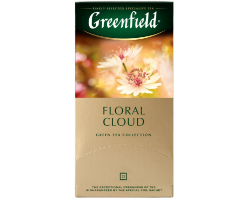 Чай зеленый GREENFIELD Floral Cloud Оолонг с ароматом бузины байховый, 25пак, Россия, 25 пак