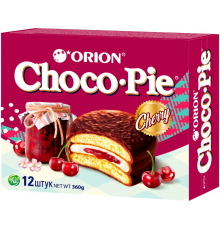 Пирожное ORION Choco Pie Cherry, 360г, Россия, 360 г