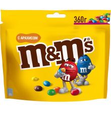 Драже M&M'S С арахисом, 360г, Россия, 360 г