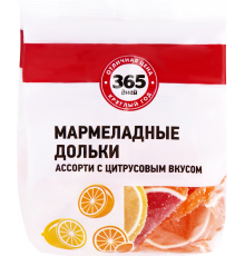 Мармеладные дольки 365 ДНЕЙ Ассорти с цитрусовым вкусом, 300г, Россия, 300 г