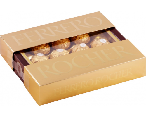 Конфеты FERRERO ROCHER из молочного шоколада с кремовой начинкой, 125г, Италия, 125 г