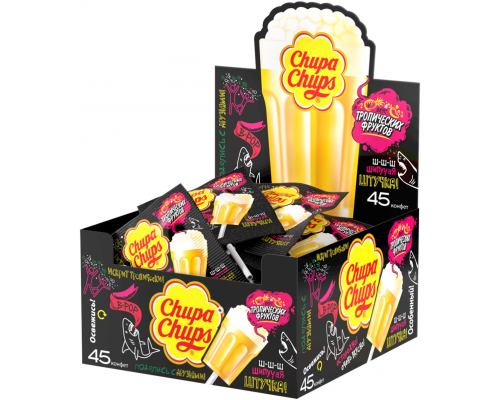 Карамель CHUPA CHUPS B-POP со вкусом тропических фруктов, 15г, Китай, 15 г