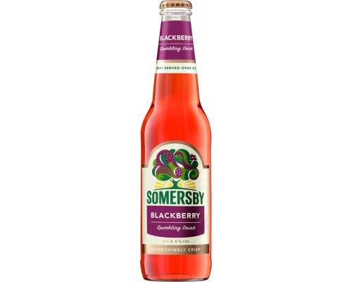 Напиток пивной SOMERSBY Blackberry пастеризованный, 4,6%, 0.4л, Россия, 0.4 L