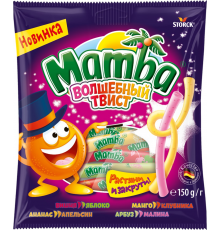 Конфеты жевательные MAMBA Волшебный твист ассорти, 150г, Германия, 150 г