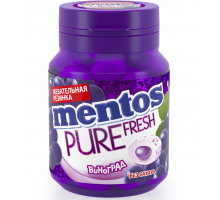 Жевательная резинка MENTOS Pure fresh со вкусом винограда, 54г, Россия, 54 г