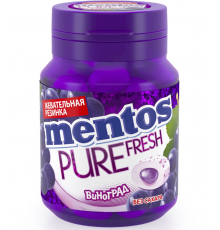 Жевательная резинка MENTOS Pure fresh со вкусом винограда, 54г, Россия, 54 г