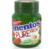 Жевательная резинка MENTOS Pure fresh со вкусом арбуза, 54г, Россия, 54 г