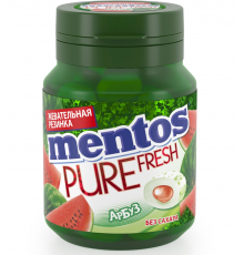 Жевательная резинка MENTOS Pure fresh со вкусом арбуза, 54г, Россия, 54 г