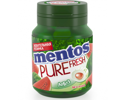 Жевательная резинка MENTOS Pure fresh со вкусом арбуза, 54г, Россия, 54 г