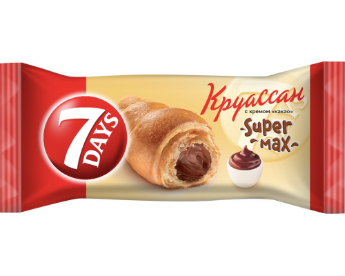 Круассан 7DAYS Super Max с кремом какао, 110г, Россия, 110 г