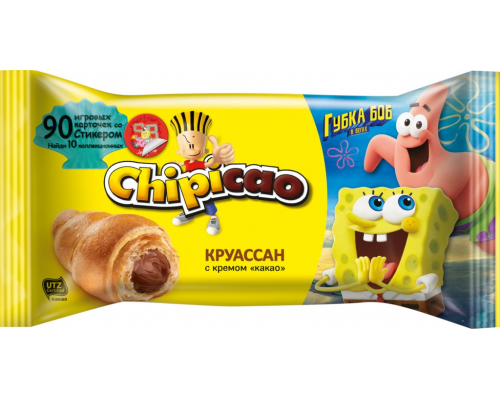 Круассаны CHIPICAO с кремом Какао, 60г, Россия, 60 г