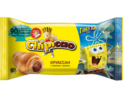 Круассаны CHIPICAO с кремом Какао, 60г, Россия, 60 г