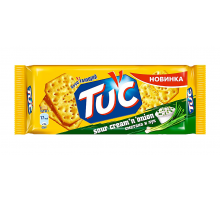 Крекер TUC Sour Cream and Onion Сметана и лук, 100г, Россия, 100 г