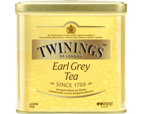 Чай черный TWININGS Эрл Грей с ароматом бергамота листовой, ж/б, 100г, Польша, 100 г