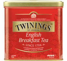 Чай черный TWININGS Английский для завтрака байховый листовой, ж/б, 100г, Великобритания, 100 г