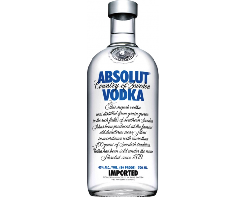 Водка ABSOLUT 40%, 0.7л, Швеция, 0.7 L