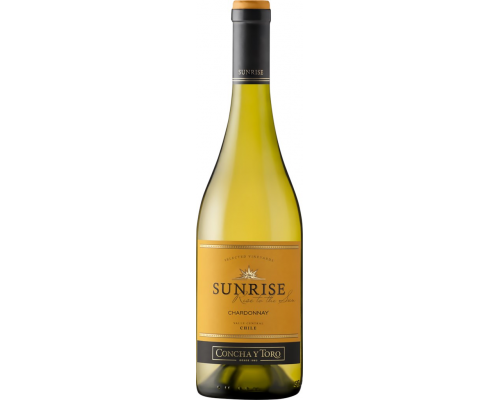 Вино CONCHA Y TORO SUNRISE Шардоне Долина Сентраль DO белое полусухое, 0.75л, Чили, 0.75 L