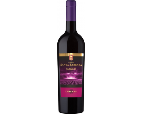 Вино CASTILLO SANTA BARBARA Crianza Ла Манча выдержанное красное сухое, 0.75л, Испания, 0.75 L