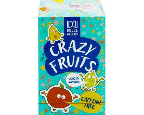 Напиток чайный травяной DOLCE ALBERO Crazy Fruits, 20пак, Шри-Ланка, 20 пак