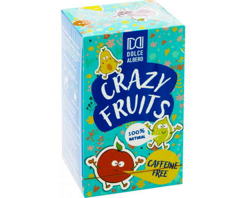 Напиток чайный травяной DOLCE ALBERO Crazy Fruits, 20пак, Шри-Ланка, 20 пак