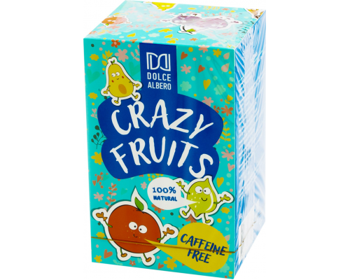 Напиток чайный травяной DOLCE ALBERO Crazy Fruits, 20пак, Шри-Ланка, 20 пак