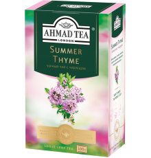 Чай черный AHMAD TEA Summer Thyme с чабрецом байховый листовой, 100г, Россия, 100 г