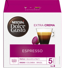 Кофе молотый в капсулах NESCAFE Dolce Gusto Espresso, 16кап, Великобритания, 16 кап