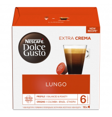 Кофе молотый в капсулах NESCAFE Dolce Gusto Lungo, 16кап, Германия, 16 кап