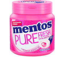 Жевательная резинка MENTOS Pure fresh со вкусом Тутти Фрутти, 100г, Россия, 100 г