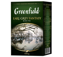 Чай черный GREENFIELD Earl Grey Fantasy с ароматом бергамота листовой, 100г, Россия, 100 г