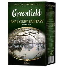 Чай черный GREENFIELD Earl Grey Fantasy с ароматом бергамота листовой, 100г, Россия, 100 г