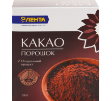 Какао-порошок ЛЕНТА натуральный, 100г, Россия, 100 г