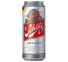 Пиво светлое безалкогольное SCHLITZ Alkofrei фильтрованное пастеризованное, не более 0,5%, ж/б, 0.5л, Германия, 0.5 L