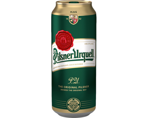 Пиво светлое PILSNER URQUELL фильтрованное пастеризованное, 4,4%, ж/б, 0.5л, Чехия, 0.5 L