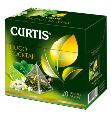 Чай зеленый CURTIS Hugo Cocktail, 20х1,8г, Россия, 20 пак