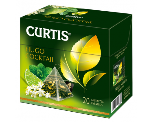 Чай зеленый CURTIS Hugo Cocktail, 20х1,8г, Россия, 20 пак