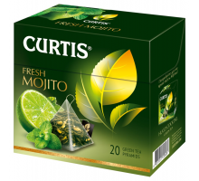 Чай зеленый CURTIS Fresh Mojito, 20х1,7г, Россия, 20 пир