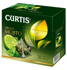 Чай зеленый CURTIS Fresh Mojito, 20х1,7г, Россия, 20 пир