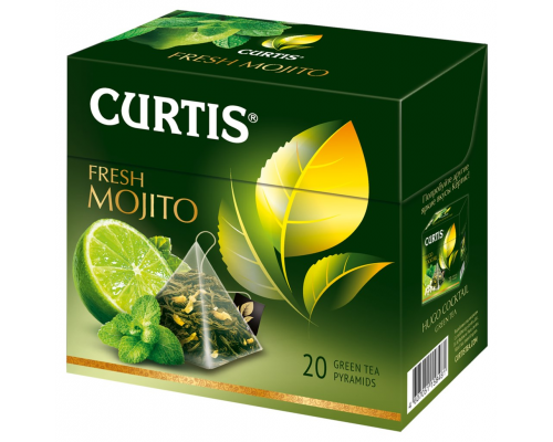 Чай зеленый CURTIS Fresh Mojito, 20х1,7г, Россия, 20 пир