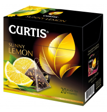 Чай черный CURTIS Sunny Lemon с ароматом цитрусовых, 20пак, Россия, 20 пир