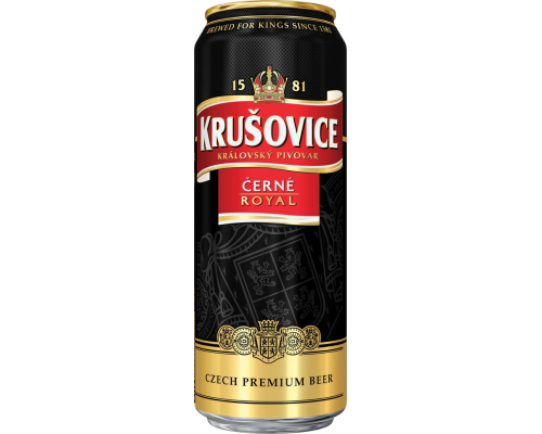 Пиво темное KRUSOVICE Cerne фильтрованное, пастеризованное, 4,3%, ж/б, 0.43л, Россия, 0.43 L