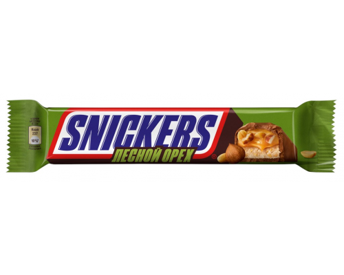 Батончик шоколадный SNICKERS Лесной орех, 81г, Россия, 81 г